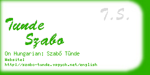 tunde szabo business card